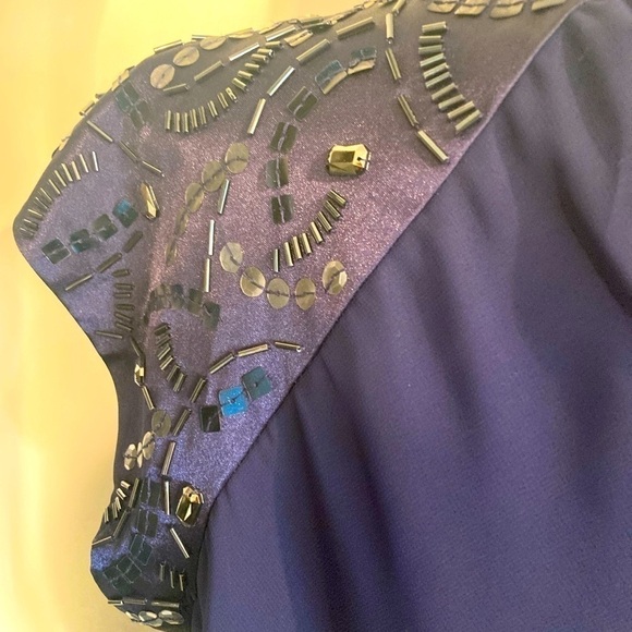 S.l.fashions top and skirt set. With beaded on shoulders.elastic waist band.  16 - Picture 6 of 10